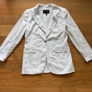Banana Republic Women's White Linen Blazer size 8